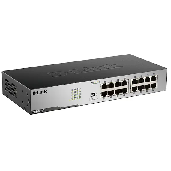 სვიჩი D-Link DGS-1016D Unmanaged Switch 16x1000Base-T, Surge 1KV, metal case, 2 imageსვიჩი D-Link DGS-1016D Unmanaged Switch 16x1000Base-T, Surge 1KV, metal case, 2 imageსვიჩი D-Link DGS-1016D Unmanaged Switch 16x1000Base-T, Surge 1KV, metal case, 2 image