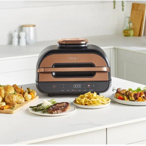 Ninja AG551EUCP Foodi Max Health, 2460W, 3.8L, Grill And Air Fryer, Gold/Black, 5 imageNinja AG551EUCP Foodi Max Health, 2460W, 3.8L, Grill And Air Fryer, Gold/Black, 5 imageNinja AG551EUCP Foodi Max Health, 2460W, 3.8L, Grill And Air Fryer, Gold/Black, 5 image