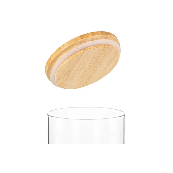 Ardesto Jar Midori, 1300ml, glass, bamboo, round, transparent, 3 imageArdesto Jar Midori, 1300ml, glass, bamboo, round, transparent, 3 imageArdesto Jar Midori, 1300ml, glass, bamboo, round, transparent, 3 image