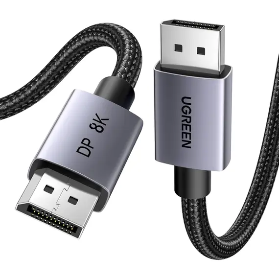Video cable UGREEN DP120 (25906), 8K DP to DP, 3m, Grey/BlackVideo cable UGREEN DP120 (25906), 8K DP to DP, 3m, Grey/BlackVideo cable UGREEN DP120 (25906), 8K DP to DP, 3m, Grey/Black