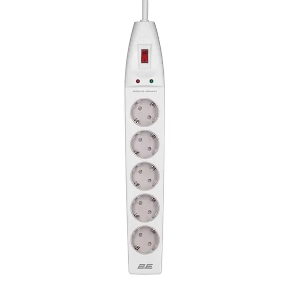 დენის გამანაწილებელი 2Е 2E-SP515M2WH, 5 Socket, 2m, Power Strip With Surge Protector, White, 2 imageდენის გამანაწილებელი 2Е 2E-SP515M2WH, 5 Socket, 2m, Power Strip With Surge Protector, White, 2 imageდენის გამანაწილებელი 2Е 2E-SP515M2WH, 5 Socket, 2m, Power Strip With Surge Protector, White, 2 image