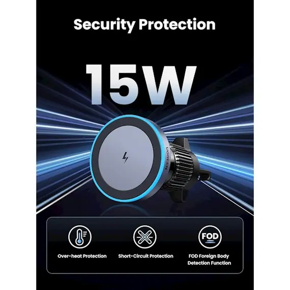 უსადენო დამტენი UGREEN W525 (35029), 15W, Magnetic Car Wireless Charger, Grey, 6 imageუსადენო დამტენი UGREEN W525 (35029), 15W, Magnetic Car Wireless Charger, Grey, 6 imageუსადენო დამტენი UGREEN W525 (35029), 15W, Magnetic Car Wireless Charger, Grey, 6 image