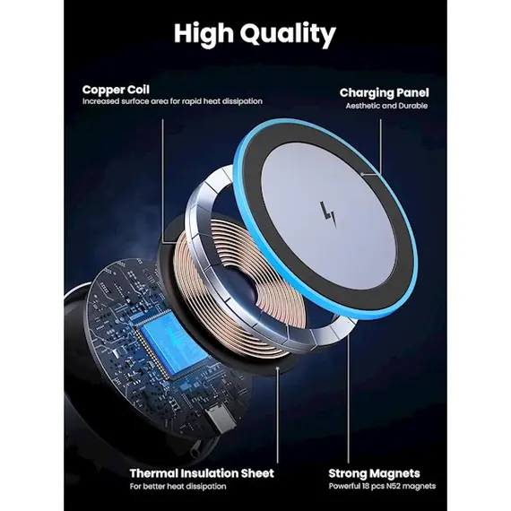 უსადენო დამტენი UGREEN W525 (35029), 15W, Magnetic Car Wireless Charger, Grey, 4 imageუსადენო დამტენი UGREEN W525 (35029), 15W, Magnetic Car Wireless Charger, Grey, 4 imageუსადენო დამტენი UGREEN W525 (35029), 15W, Magnetic Car Wireless Charger, Grey, 4 image