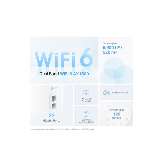Router TP-link Deco X10(1-pack) AX1500 Whole Home Mesh Wi-Fi 6 Unit, 3 imageRouter TP-link Deco X10(1-pack) AX1500 Whole Home Mesh Wi-Fi 6 Unit, 3 imageRouter TP-link Deco X10(1-pack) AX1500 Whole Home Mesh Wi-Fi 6 Unit, 3 image