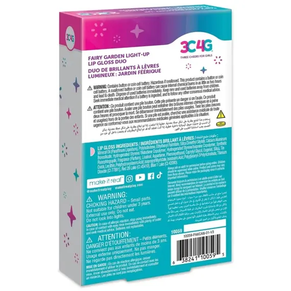 ტუჩის გლოსების ნაკრები Make It Real 10059MR 3C4G, Fairy Light-Up Lip Gloss, 4 imageტუჩის გლოსების ნაკრები Make It Real 10059MR 3C4G, Fairy Light-Up Lip Gloss, 4 imageტუჩის გლოსების ნაკრები Make It Real 10059MR 3C4G, Fairy Light-Up Lip Gloss, 4 image