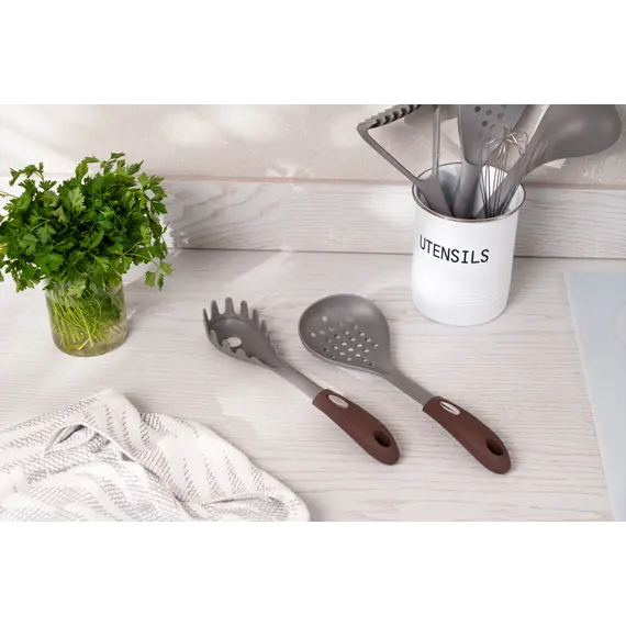 კოვზი პასტისთვის Ardesto Spaghetti spoon Gemini, 28cm, nylon, gray-brown, 2 imageკოვზი პასტისთვის Ardesto Spaghetti spoon Gemini, 28cm, nylon, gray-brown, 2 imageკოვზი პასტისთვის Ardesto Spaghetti spoon Gemini, 28cm, nylon, gray-brown, 2 image