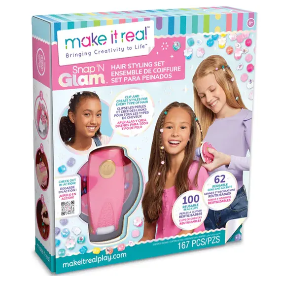 თმის ნაკრები Make It Real Snap n' Glam Hair Styling Setთმის ნაკრები Make It Real Snap n' Glam Hair Styling Setთმის ნაკრები Make It Real Snap n' Glam Hair Styling Set