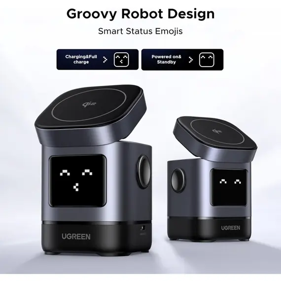 უსადენო დამტენი UGREEN Uno W709 (45775) Qi2, 15W, 2-in-1 Magnetic Wireless Charger, Black/Grey, 3 imageუსადენო დამტენი UGREEN Uno W709 (45775) Qi2, 15W, 2-in-1 Magnetic Wireless Charger, Black/Grey, 3 imageუსადენო დამტენი UGREEN Uno W709 (45775) Qi2, 15W, 2-in-1 Magnetic Wireless Charger, Black/Grey, 3 image