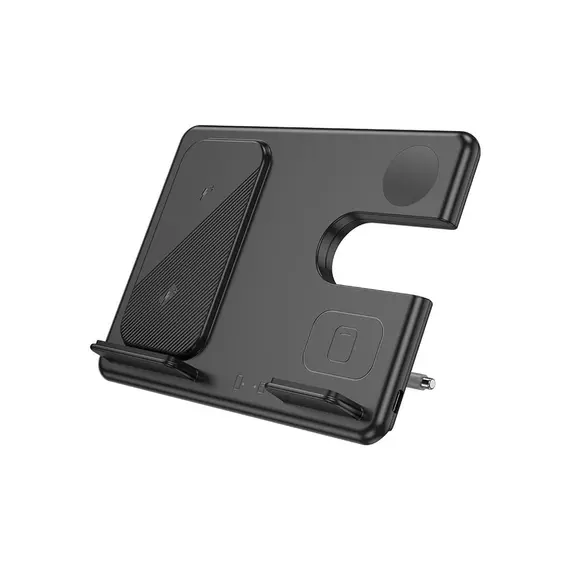 პორტატული დამტენი Hoco CQ2 Flash folding 3-in-1 wireless fast charger(SAM Watch) black, 3 imageპორტატული დამტენი Hoco CQ2 Flash folding 3-in-1 wireless fast charger(SAM Watch) black, 3 imageპორტატული დამტენი Hoco CQ2 Flash folding 3-in-1 wireless fast charger(SAM Watch) black, 3 image