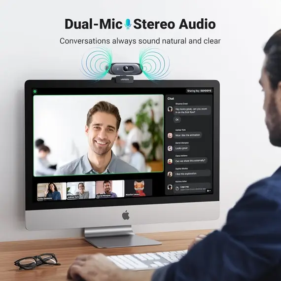 ვებკამერა UGREEN CM778 (35626), 2K, Built-in Microphone, Webcam, Black, 7 imageვებკამერა UGREEN CM778 (35626), 2K, Built-in Microphone, Webcam, Black, 7 imageვებკამერა UGREEN CM778 (35626), 2K, Built-in Microphone, Webcam, Black, 7 image