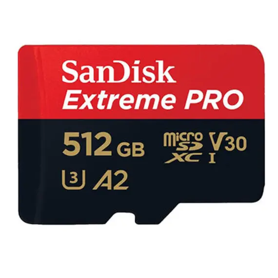 Memory card SanDisk 512GB Extreme PRO microSDXC UHS-I V30 A2 200MB/s SDSQXCD-512G-GN6MAMemory card SanDisk 512GB Extreme PRO microSDXC UHS-I V30 A2 200MB/s SDSQXCD-512G-GN6MAMemory card SanDisk 512GB Extreme PRO microSDXC UHS-I V30 A2 200MB/s SDSQXCD-512G-GN6MA