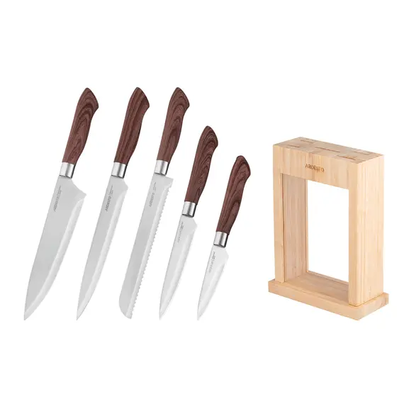 დანების კომპლექტი Ardesto Knives Set with block Midori, 6pcs, stainless steel, plastic, bamboo, brown, 3 imageდანების კომპლექტი Ardesto Knives Set with block Midori, 6pcs, stainless steel, plastic, bamboo, brown, 3 imageდანების კომპლექტი Ardesto Knives Set with block Midori, 6pcs, stainless steel, plastic, bamboo, brown, 3 image