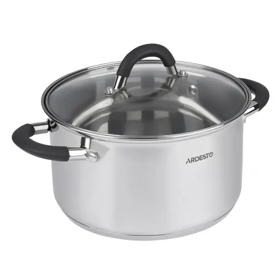 ქვაბი Ardesto AR1947CS Gemini, glass lid, 4.7 l, handles with siliconeქვაბი Ardesto AR1947CS Gemini, glass lid, 4.7 l, handles with siliconeქვაბი Ardesto AR1947CS Gemini, glass lid, 4.7 l, handles with silicone