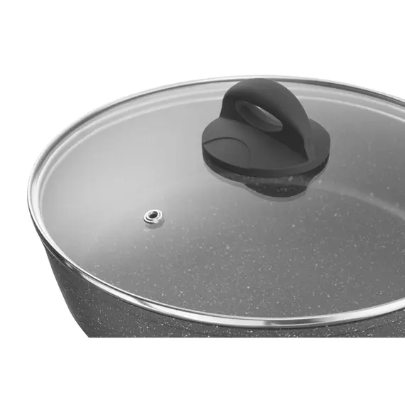 Pan Ardesto Deep Fry pan with lid Gemini Gourmet Viareggio, 26cm, aluminum, black, 4 imagePan Ardesto Deep Fry pan with lid Gemini Gourmet Viareggio, 26cm, aluminum, black, 4 imagePan Ardesto Deep Fry pan with lid Gemini Gourmet Viareggio, 26cm, aluminum, black, 4 image