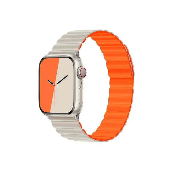 სმარტ საათის სამაჯური TVC KALEBOL Magnetic Watch Band for Apple Watch Series 10 9 8 7 SE 6 5 4 3 2 1 42mm 41mm 40mm 38mm Silicone Adjustable Strap - Starlight Orangeსმარტ საათის სამაჯური TVC KALEBOL Magnetic Watch Band for Apple Watch Series 10 9 8 7 SE 6 5 4 3 2 1 42mm 41mm 40mm 38mm Silicone Adjustable Strap - Starlight Orangeსმარტ საათის სამაჯური TVC KALEBOL Magnetic Watch Band for Apple Watch Series 10 9 8 7 SE 6 5 4 3 2 1 42mm 41mm 40mm 38mm Silicone Adjustable Strap - Starlight Orange