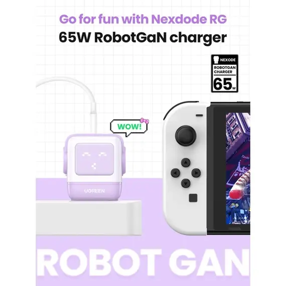 მობილურის დამტენი UGREEN CD361 (35291) Nexode Uno RobotGaN, 65W, USB, USB Type-C, Purple, 6 imageმობილურის დამტენი UGREEN CD361 (35291) Nexode Uno RobotGaN, 65W, USB, USB Type-C, Purple, 6 imageმობილურის დამტენი UGREEN CD361 (35291) Nexode Uno RobotGaN, 65W, USB, USB Type-C, Purple, 6 image
