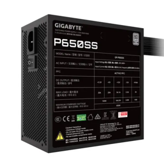 კვების ბლოკი Gigabyte GP-P650SS 650W 80 Plus Silver, 3 imageკვების ბლოკი Gigabyte GP-P650SS 650W 80 Plus Silver, 3 imageკვების ბლოკი Gigabyte GP-P650SS 650W 80 Plus Silver, 3 image