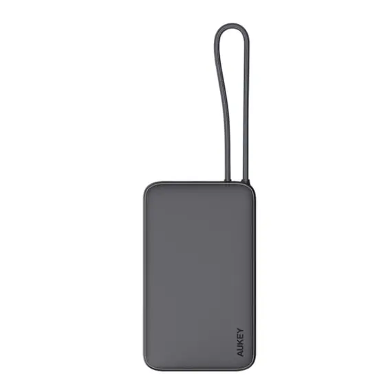 პორტატული დამტენი Aukey PB-Y53 15W 10000mAh Spark Sling Lite Slim Power Bank with Buit-in USB-C Cable - Gray, 2 imageპორტატული დამტენი Aukey PB-Y53 15W 10000mAh Spark Sling Lite Slim Power Bank with Buit-in USB-C Cable - Gray, 2 imageპორტატული დამტენი Aukey PB-Y53 15W 10000mAh Spark Sling Lite Slim Power Bank with Buit-in USB-C Cable - Gray, 2 image