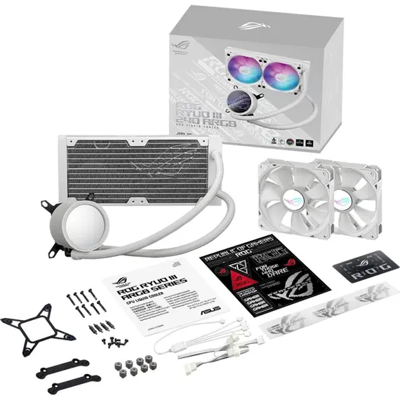 Liquid Cooling ASUS LCS ROG RYUO III 240 ARGB WHT Intel: LGA 115x, 1700, 1200;AMD: AM4, AM5, Anime Matrix LED, ARGB, White, 3 imageLiquid Cooling ASUS LCS ROG RYUO III 240 ARGB WHT Intel: LGA 115x, 1700, 1200;AMD: AM4, AM5, Anime Matrix LED, ARGB, White, 3 imageLiquid Cooling ASUS LCS ROG RYUO III 240 ARGB WHT Intel: LGA 115x, 1700, 1200;AMD: AM4, AM5, Anime Matrix LED, ARGB, White, 3 image