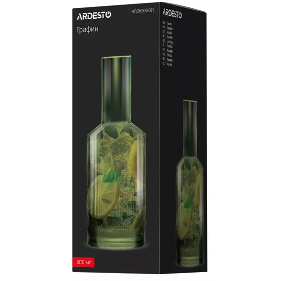 დოქი Ardesto AR2690GGR Carafe, 800ml, Decanter, Green, 3 imageდოქი Ardesto AR2690GGR Carafe, 800ml, Decanter, Green, 3 imageდოქი Ardesto AR2690GGR Carafe, 800ml, Decanter, Green, 3 image