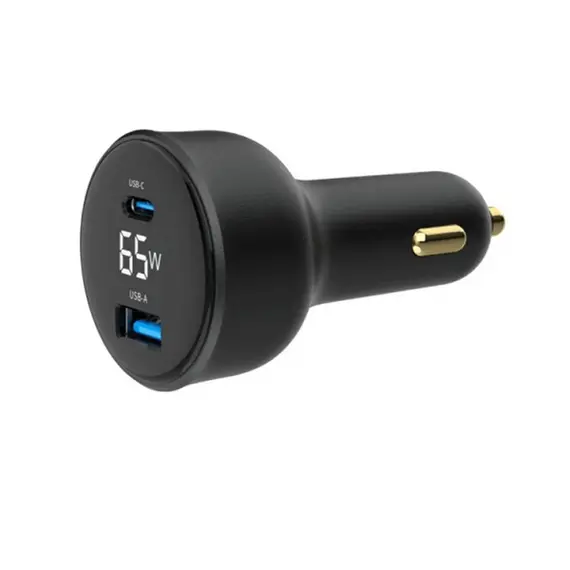 მანქანის დამტენი Gembird TA-UC-AC2PD65LCD-CAR-01 2-port USB Car Fast Charger USB-C PD LCD 65W Black, 4 imageმანქანის დამტენი Gembird TA-UC-AC2PD65LCD-CAR-01 2-port USB Car Fast Charger USB-C PD LCD 65W Black, 4 imageმანქანის დამტენი Gembird TA-UC-AC2PD65LCD-CAR-01 2-port USB Car Fast Charger USB-C PD LCD 65W Black, 4 image