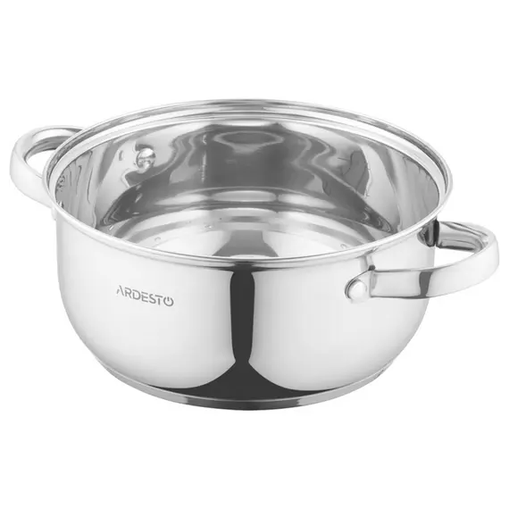 Ardesto Casserole with glass lid Gemini Gourmet Aosta, 2.7l, stainless steel, 2 imageArdesto Casserole with glass lid Gemini Gourmet Aosta, 2.7l, stainless steel, 2 imageArdesto Casserole with glass lid Gemini Gourmet Aosta, 2.7l, stainless steel, 2 image