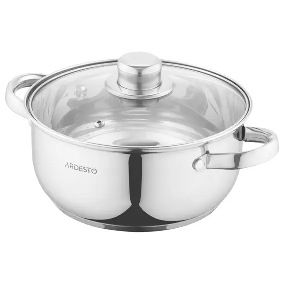 Ardesto Casserole with glass lid Gemini Gourmet Aosta, 2.7l, stainless steelArdesto Casserole with glass lid Gemini Gourmet Aosta, 2.7l, stainless steelArdesto Casserole with glass lid Gemini Gourmet Aosta, 2.7l, stainless steel