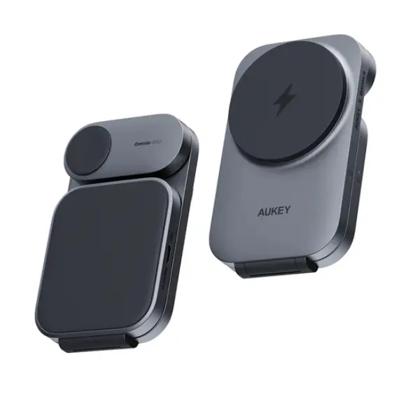 უსადენო დამტენი Aukey 3 in-1 15W LC-MC312 MagFusion Z Qi2 Foldable Wireless Charging Station - Grayუსადენო დამტენი Aukey 3 in-1 15W LC-MC312 MagFusion Z Qi2 Foldable Wireless Charging Station - Grayუსადენო დამტენი Aukey 3 in-1 15W LC-MC312 MagFusion Z Qi2 Foldable Wireless Charging Station - Gray