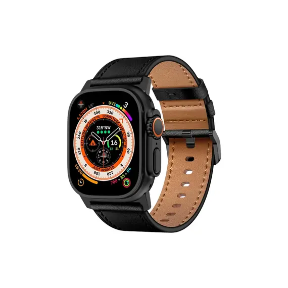 Smart Watch Strap TVC Apple Watch 10 46mm / Ultra 2 / Ultra 49mm / 9 8 7 45mm / SE (2023) SE (2022) SE 6 5 4 44mm / 3 2 1 42mm Genuine Cow Leather Band - BlackSmart Watch Strap TVC Apple Watch 10 46mm / Ultra 2 / Ultra 49mm / 9 8 7 45mm / SE (2023) SE (2022) SE 6 5 4 44mm / 3 2 1 42mm Genuine Cow Leather Band - BlackSmart Watch Strap TVC Apple Watch 10 46mm / Ultra 2 / Ultra 49mm / 9 8 7 45mm / SE (2023) SE (2022) SE 6 5 4 44mm / 3 2 1 42mm Genuine Cow Leather Band - Black