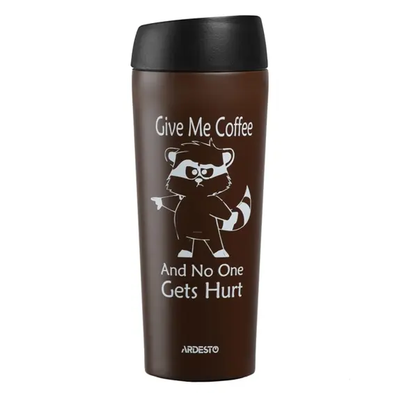 Thermos Ardesto Travel mug Coffee time Raccoon 450 mlThermos Ardesto Travel mug Coffee time Raccoon 450 mlThermos Ardesto Travel mug Coffee time Raccoon 450 ml