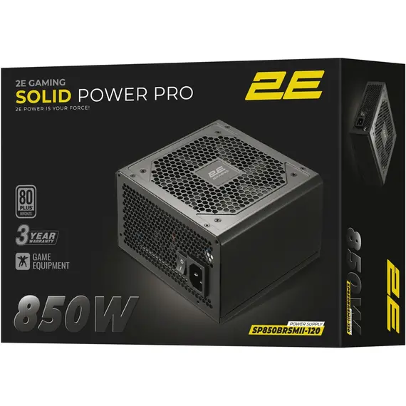 კვების ბლოკი 2E 2E-SP850BRSMII-120, 850W, 80 Plus Bronze, Power Supply, Black, 3 imageკვების ბლოკი 2E 2E-SP850BRSMII-120, 850W, 80 Plus Bronze, Power Supply, Black, 3 imageკვების ბლოკი 2E 2E-SP850BRSMII-120, 850W, 80 Plus Bronze, Power Supply, Black, 3 image