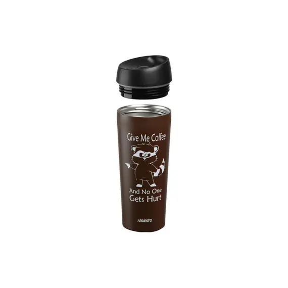 Thermos Ardesto Travel mug Coffee time Raccoon 450 ml, 2 imageThermos Ardesto Travel mug Coffee time Raccoon 450 ml, 2 imageThermos Ardesto Travel mug Coffee time Raccoon 450 ml, 2 image
