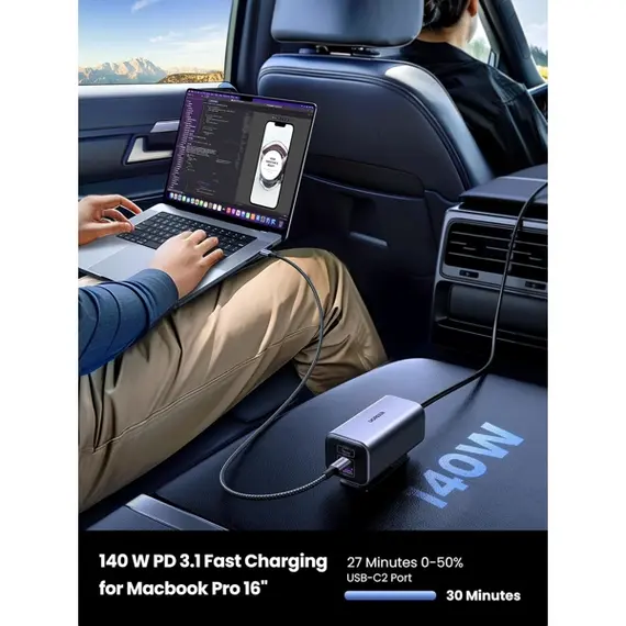 მანქანის დამტენი UGREEN EC706 (35571), 150W, Type-C, USB, Car Charger, Grey, 6 imageმანქანის დამტენი UGREEN EC706 (35571), 150W, Type-C, USB, Car Charger, Grey, 6 imageმანქანის დამტენი UGREEN EC706 (35571), 150W, Type-C, USB, Car Charger, Grey, 6 image