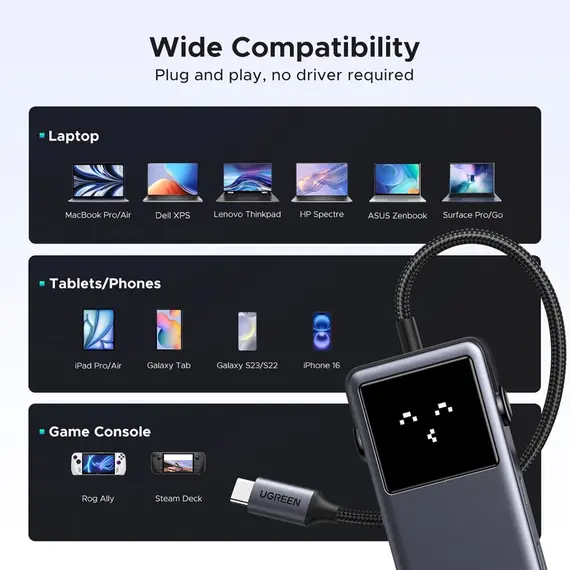 USB-C hub UGREEN CM888 (35998) Groovy Robot, 6-in-1, HDMI, USB-A, Type-C, HUB, Space Gray, 4 imageUSB-C hub UGREEN CM888 (35998) Groovy Robot, 6-in-1, HDMI, USB-A, Type-C, HUB, Space Gray, 4 imageUSB-C hub UGREEN CM888 (35998) Groovy Robot, 6-in-1, HDMI, USB-A, Type-C, HUB, Space Gray, 4 image