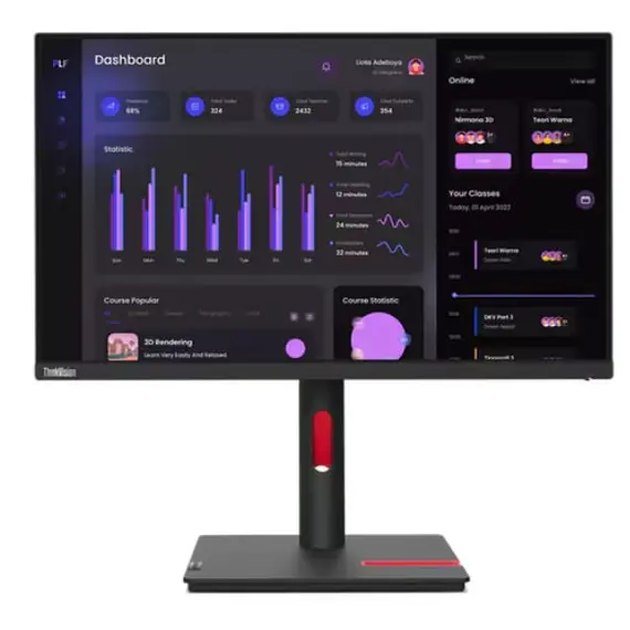 Monitor Lenovo 23.8'' ThinkVision T24i-30 (63CFMATXEU) - BlackMonitor Lenovo 23.8'' ThinkVision T24i-30 (63CFMATXEU) - BlackMonitor Lenovo 23.8'' ThinkVision T24i-30 (63CFMATXEU) - Black