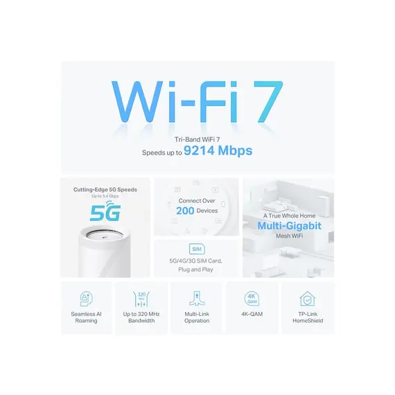 Wi-Fi როუტერი TP-link BE65-5G(1-pack) 5G BE9300 Whole Home Mesh Wi-Fi 7 Gateway, 4 imageWi-Fi როუტერი TP-link BE65-5G(1-pack) 5G BE9300 Whole Home Mesh Wi-Fi 7 Gateway, 4 imageWi-Fi როუტერი TP-link BE65-5G(1-pack) 5G BE9300 Whole Home Mesh Wi-Fi 7 Gateway, 4 image