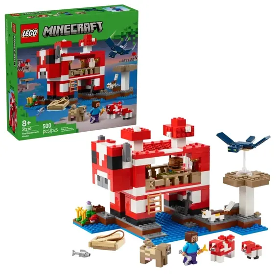 ლეგო LEGO Constructor Minecraft The Mooshroom House, 7 imageლეგო LEGO Constructor Minecraft The Mooshroom House, 7 imageლეგო LEGO Constructor Minecraft The Mooshroom House, 7 image