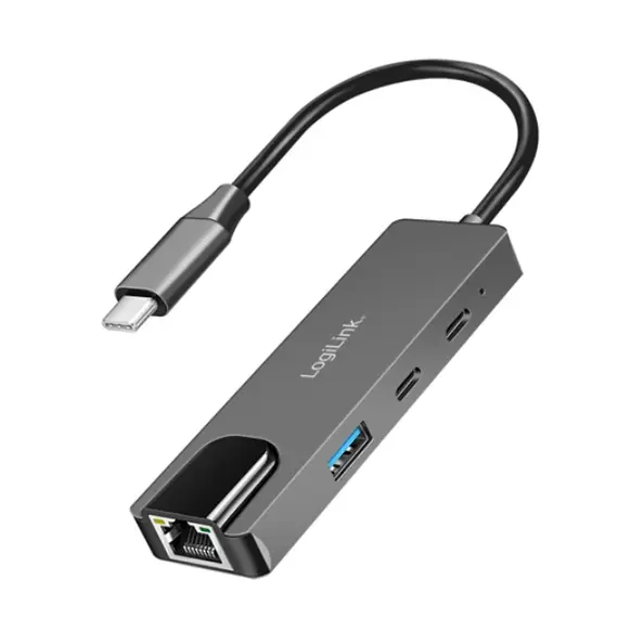 Logilink UA0432 USB 3.2 Hub 3-port with 2.5G Gigabit Ethernet Adapter Space GrayLogilink UA0432 USB 3.2 Hub 3-port with 2.5G Gigabit Ethernet Adapter Space GrayLogilink UA0432 USB 3.2 Hub 3-port with 2.5G Gigabit Ethernet Adapter Space Gray