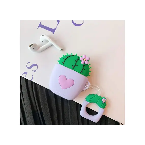 ყურსასმენის ქეისი For Apple AirPods 2nd gen. Anti-fall Cactus Silicone AirPods Cover - Purple, 2 imageყურსასმენის ქეისი For Apple AirPods 2nd gen. Anti-fall Cactus Silicone AirPods Cover - Purple, 2 imageყურსასმენის ქეისი For Apple AirPods 2nd gen. Anti-fall Cactus Silicone AirPods Cover - Purple, 2 image