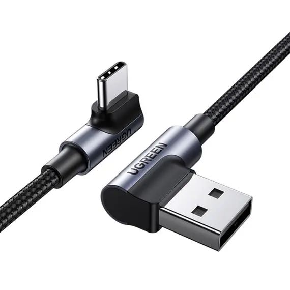 USB Cable UGREEN US176 (20857), 18W, USB-A to Type-C 90 Degree, 2m, Space GrayUSB Cable UGREEN US176 (20857), 18W, USB-A to Type-C 90 Degree, 2m, Space GrayUSB Cable UGREEN US176 (20857), 18W, USB-A to Type-C 90 Degree, 2m, Space Gray