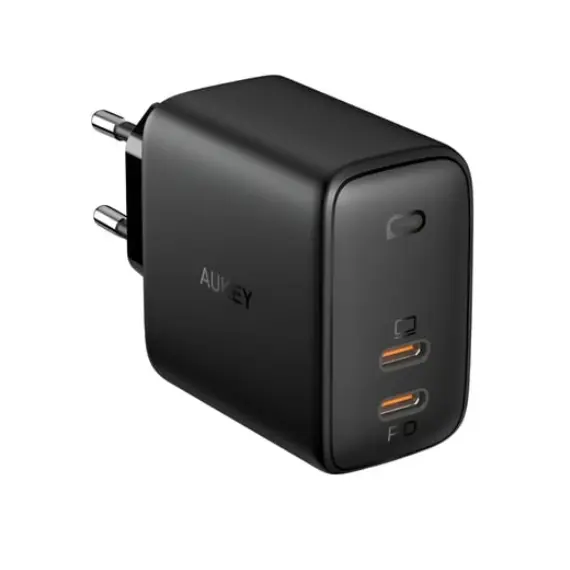 ადაპტერი Aukey PA-B4T 45W 2-Port PD Wall Charger Blackადაპტერი Aukey PA-B4T 45W 2-Port PD Wall Charger Blackადაპტერი Aukey PA-B4T 45W 2-Port PD Wall Charger Black