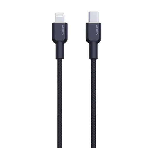 USB კაბელი Aukey CB-KCL1 27W PD USB-C to Lightning Cable 1M - BlackUSB კაბელი Aukey CB-KCL1 27W PD USB-C to Lightning Cable 1M - BlackUSB კაბელი Aukey CB-KCL1 27W PD USB-C to Lightning Cable 1M - Black