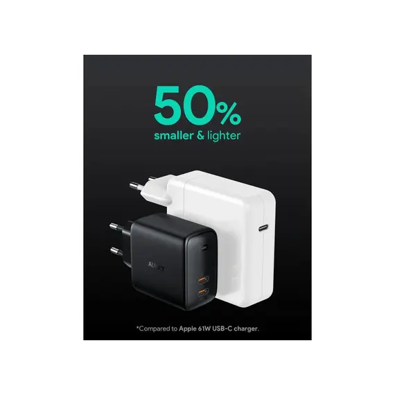 ადაპტერი Aukey PA-B4T 45W 2-Port PD Wall Charger Black, 5 imageადაპტერი Aukey PA-B4T 45W 2-Port PD Wall Charger Black, 5 imageადაპტერი Aukey PA-B4T 45W 2-Port PD Wall Charger Black, 5 image
