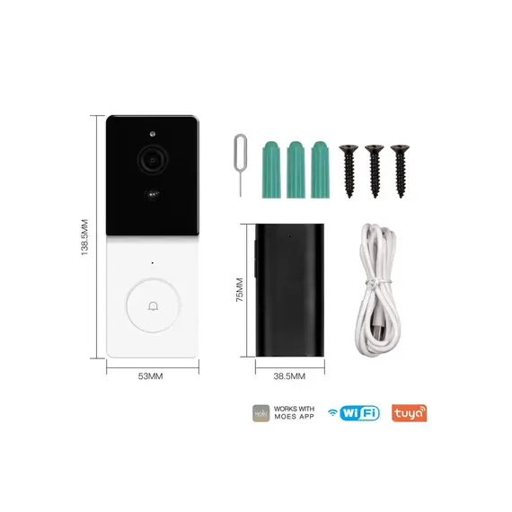 ჭკვიანი ვიდეო ზარი Moes Tuya Wifi Smart video Doorbell, 10 imageჭკვიანი ვიდეო ზარი Moes Tuya Wifi Smart video Doorbell, 10 imageჭკვიანი ვიდეო ზარი Moes Tuya Wifi Smart video Doorbell, 10 image