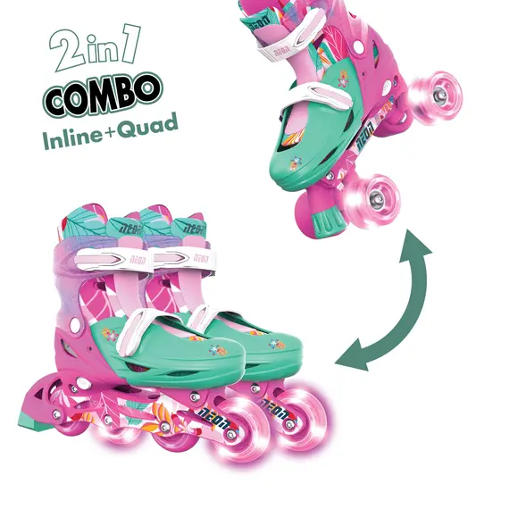 Roller skates Neon Scates Combo, size 34-37, floral, 2 imageRoller skates Neon Scates Combo, size 34-37, floral, 2 imageRoller skates Neon Scates Combo, size 34-37, floral, 2 image