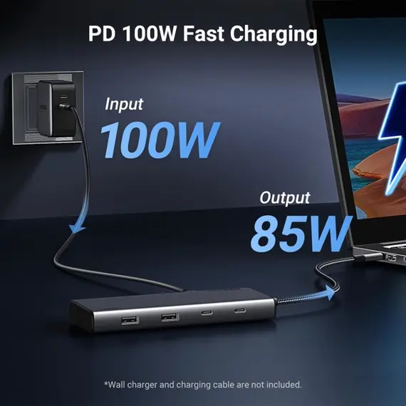 USB-C Hub UGREEN CM639 (35625) Revodok 308, HDMI, DP, Type-C, USB-A, PD, 8 in 1 USB C Docking Station, Grey, 3 imageUSB-C Hub UGREEN CM639 (35625) Revodok 308, HDMI, DP, Type-C, USB-A, PD, 8 in 1 USB C Docking Station, Grey, 3 imageUSB-C Hub UGREEN CM639 (35625) Revodok 308, HDMI, DP, Type-C, USB-A, PD, 8 in 1 USB C Docking Station, Grey, 3 image