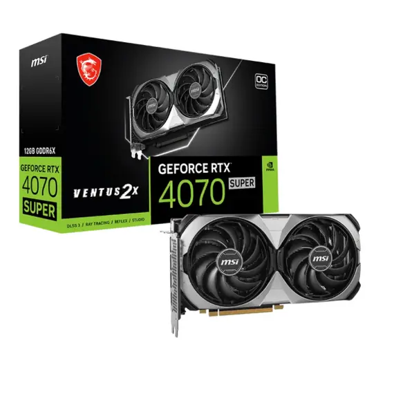 ვიდეო დაფა MSI GeForce RTX 4070 SUPER 12G VENTUS 2X OCვიდეო დაფა MSI GeForce RTX 4070 SUPER 12G VENTUS 2X OCვიდეო დაფა MSI GeForce RTX 4070 SUPER 12G VENTUS 2X OC