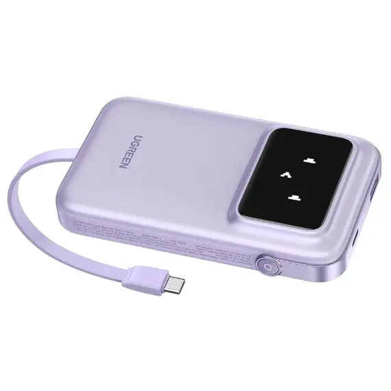 პორტატული დამტენი UGREEN PB511 (35604B) Uno, 10000mAh, USB, Type-C, Power Bank With Built In Cable, Purple, 2 imageპორტატული დამტენი UGREEN PB511 (35604B) Uno, 10000mAh, USB, Type-C, Power Bank With Built In Cable, Purple, 2 imageპორტატული დამტენი UGREEN PB511 (35604B) Uno, 10000mAh, USB, Type-C, Power Bank With Built In Cable, Purple, 2 image