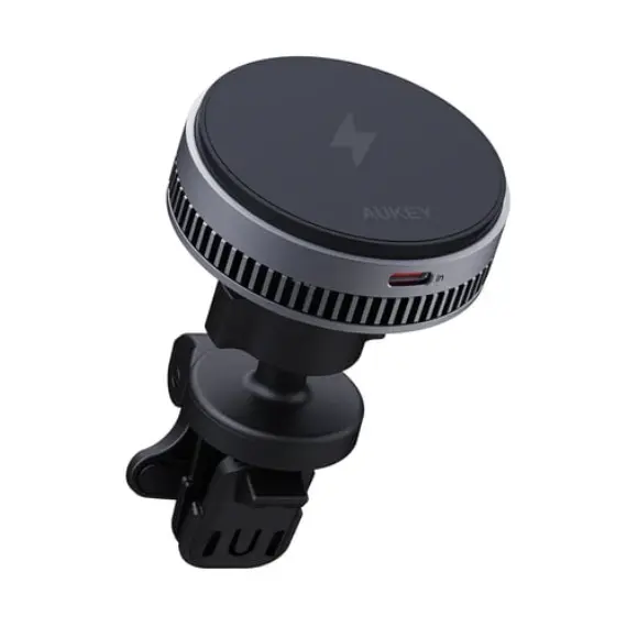 ავტომობილის უსადენო დამტენი Aukey 15W HD-MC13A MagFusion Dash Pro Qi2 Active Cooling Wireless Charging Phone Mount - Grayავტომობილის უსადენო დამტენი Aukey 15W HD-MC13A MagFusion Dash Pro Qi2 Active Cooling Wireless Charging Phone Mount - Grayავტომობილის უსადენო დამტენი Aukey 15W HD-MC13A MagFusion Dash Pro Qi2 Active Cooling Wireless Charging Phone Mount - Gray