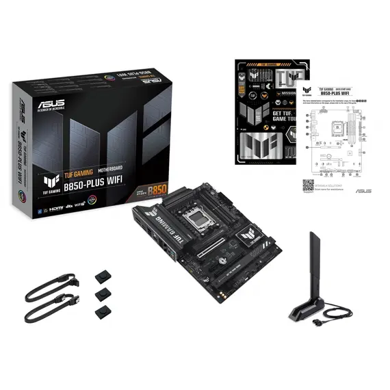 დედა დაფა ASUS Motherboard TUF GAMING B850-PLUS WIFI sAM5 B850 4xDDR5 M.2 HDMI DP WiFi BT ATX, 5 imageდედა დაფა ASUS Motherboard TUF GAMING B850-PLUS WIFI sAM5 B850 4xDDR5 M.2 HDMI DP WiFi BT ATX, 5 imageდედა დაფა ASUS Motherboard TUF GAMING B850-PLUS WIFI sAM5 B850 4xDDR5 M.2 HDMI DP WiFi BT ATX, 5 image